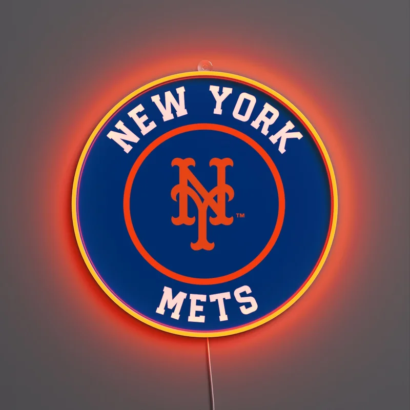 Image of New York Mets Rounded Logo, LED neon sign