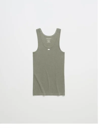 Hanes Pointelle Tank Top - Moss