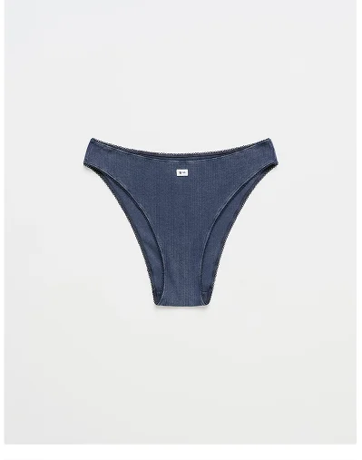 Hanes Pointelle Low Rise Brief - Navy