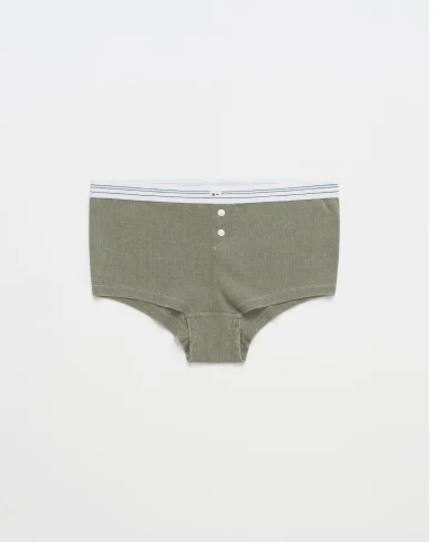 Hanes Pointelle Boy Short - Moss