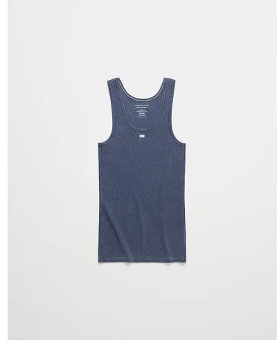 Hanes Pointelle Tank Top - Navy