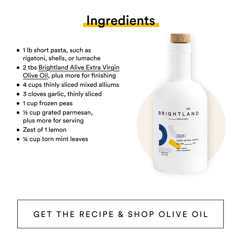 Use with Brightland's Alive Olive Oil. Get the recipe and shop olive oil.