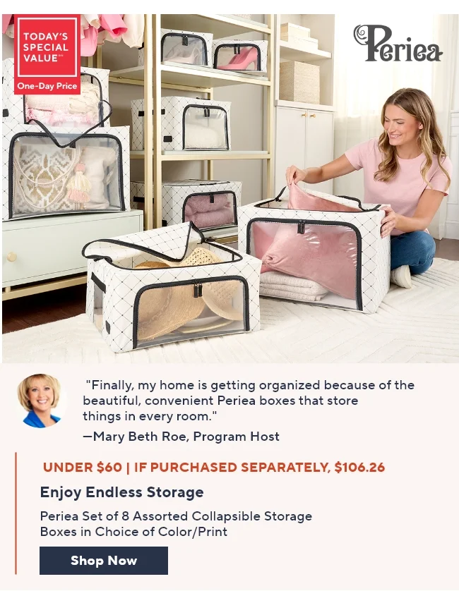 Periea Set of 8 Assorted Collapsible StorageBoxes