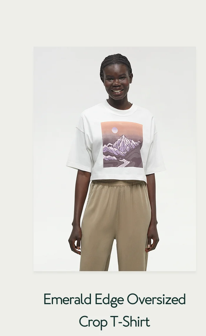 Emerald Edge Oversized Crop T-Shirt
