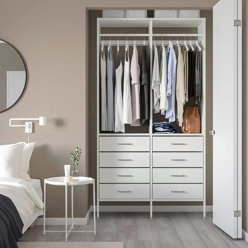 Open concept AURDAL wardrobe system