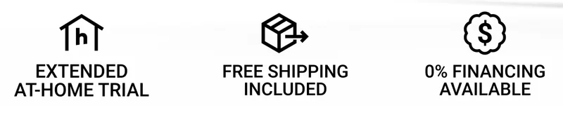 Extended at-home trial. Free shipping included. 0% financing available