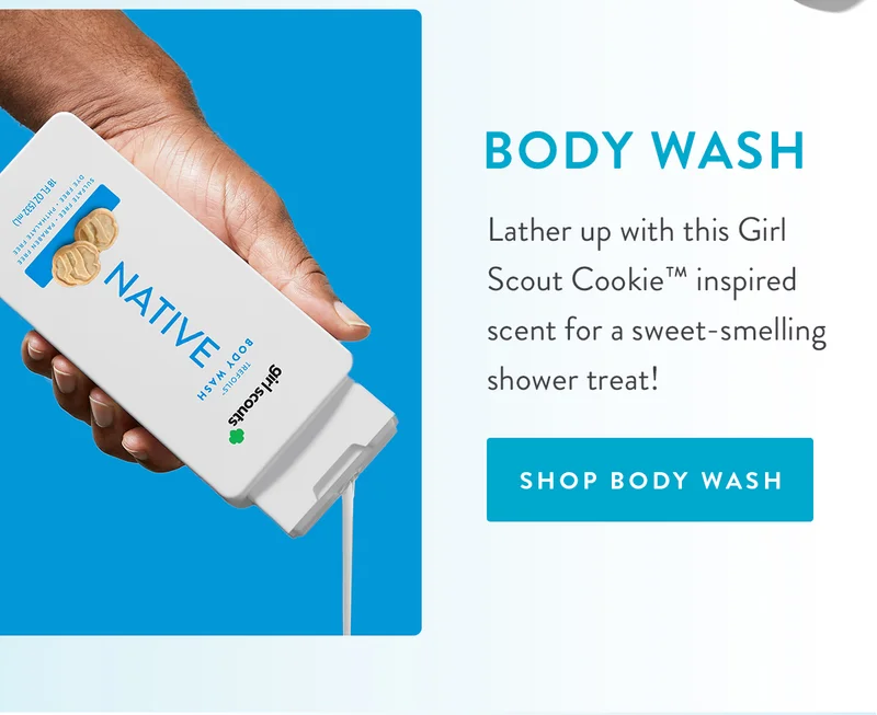 Body Wash | Lather up with this Girl Scout Cookie™ inspired scent for a sweet-smelling shower treat! | SHOP BODY WASH