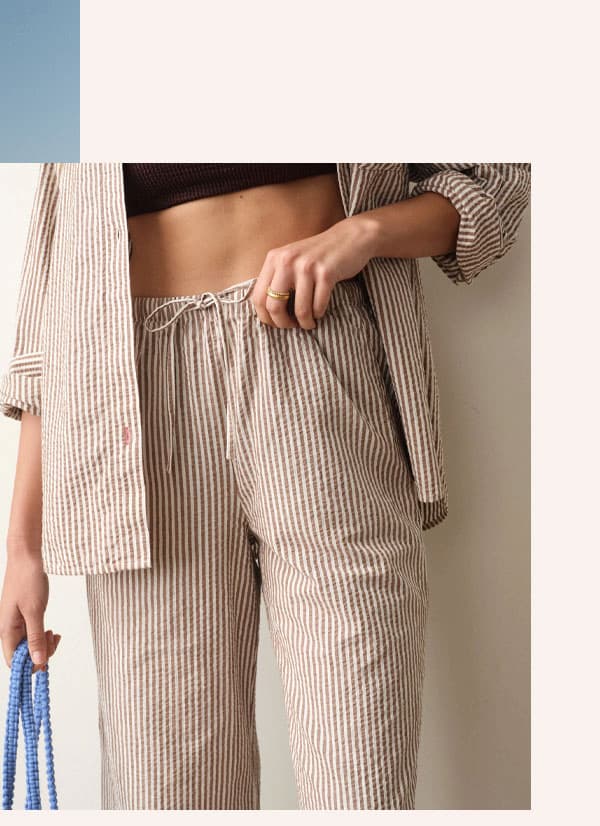 Josie Seersucker Drawstring Pant