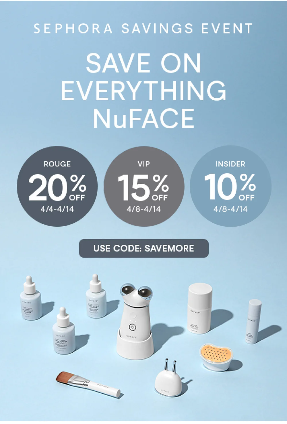 Save on everything NuFACE | Use code: discount code