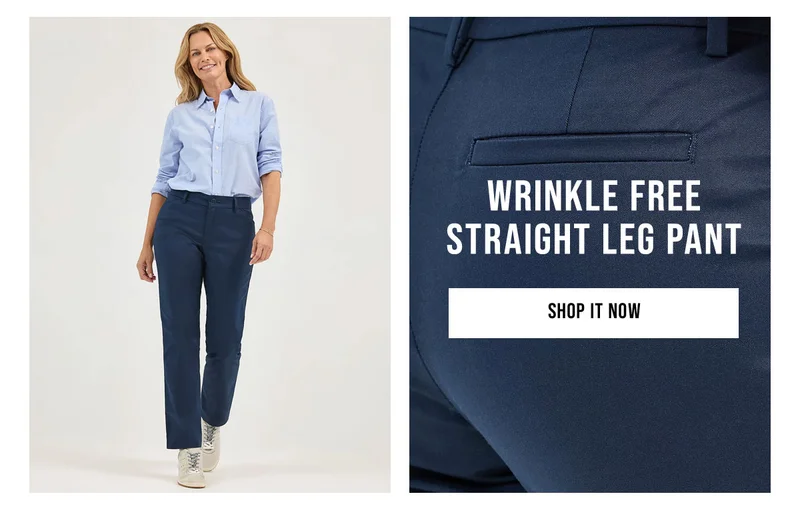 Wrinkle Free Straight Leg Pant Shop It Now