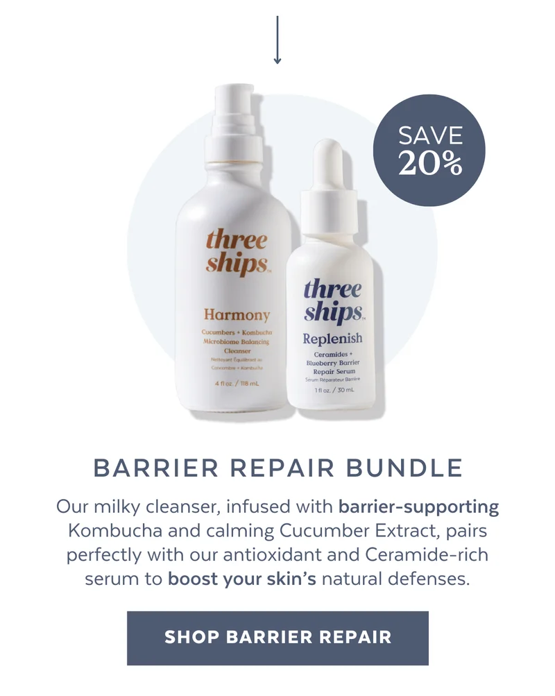 Our milky cleanser, infused with barrier-supporting Kombucha and calming Cucumber Extract, pairs perfectly with our antioxidant and Ceramide-rich serum to boost your skin’s natural defenses.