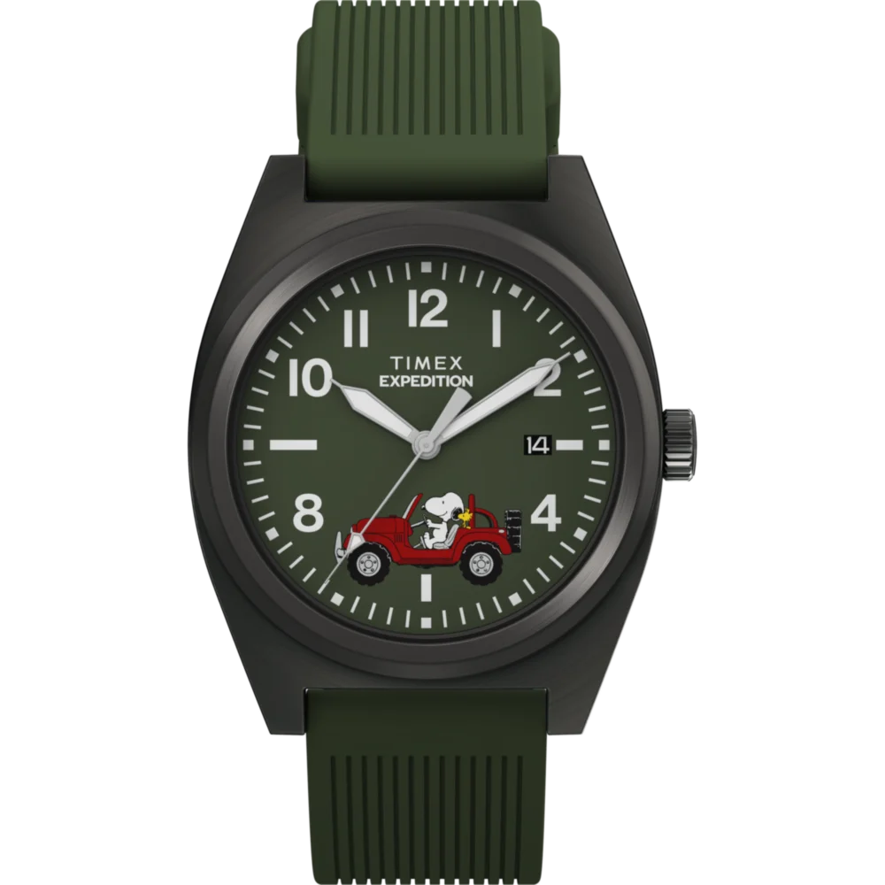 Image of Peanuts® x Timex Expedition Snoopy Road Trip 39mm Silicone Strap Watch