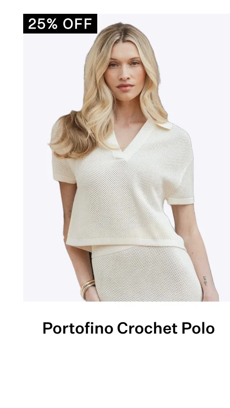 Portofino Crochet Polo