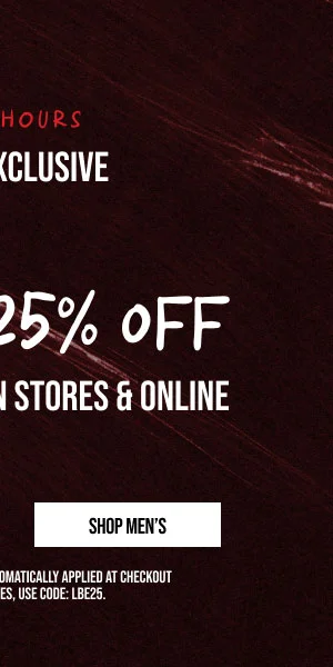 Extra 25% off Shop Men's