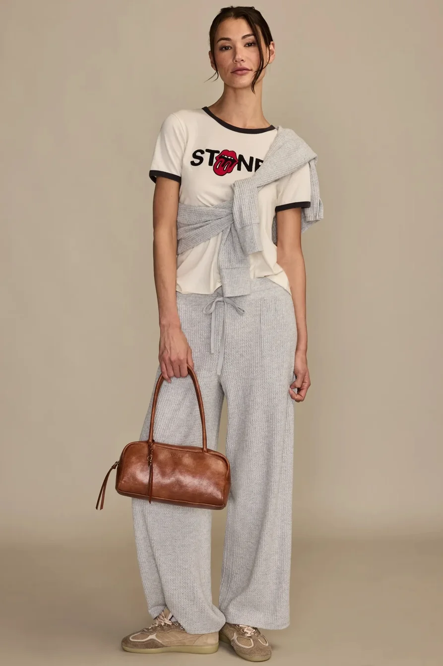 Image of Lucky Brand Cloud Waffle Pant - Women's Pants in Light Heather Gray