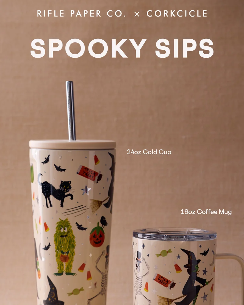 NEW Rifle Paper Co. x CORKCICLE Halloween drinkware!