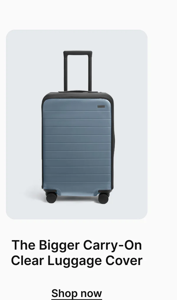 The Bigger Carry-On Clear Luggage Cover