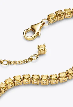Sparkling Yellow Tennis Bracelet