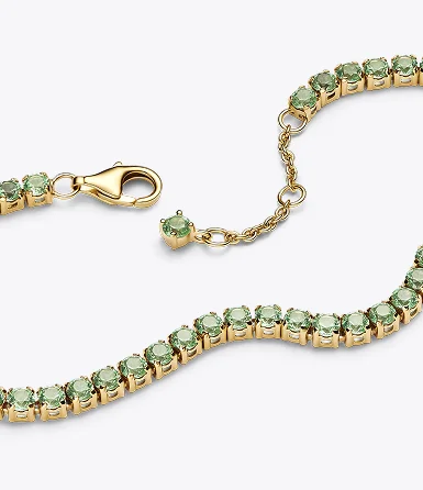 Sparkling Green Tennis Bracelet