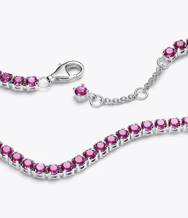 Sparkling Pink Tennis Bracelet