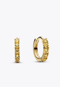Yellow Huggie Earrings