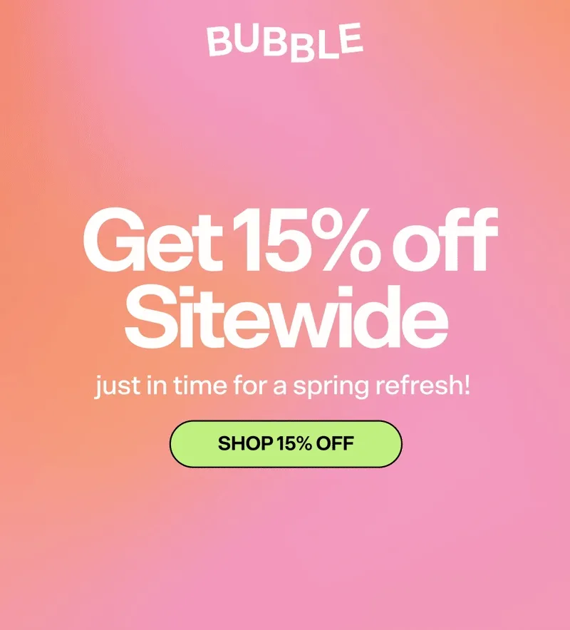 Get 15% off Sitewide. USE CODE SPRINGFLING15