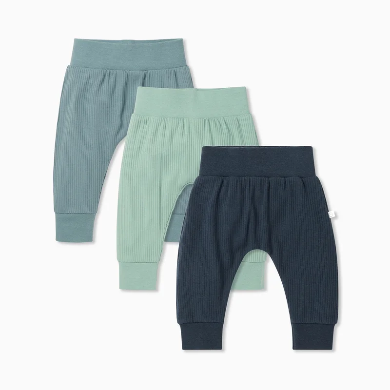 Image of Ribbed Comfy Joggers 3 Pack