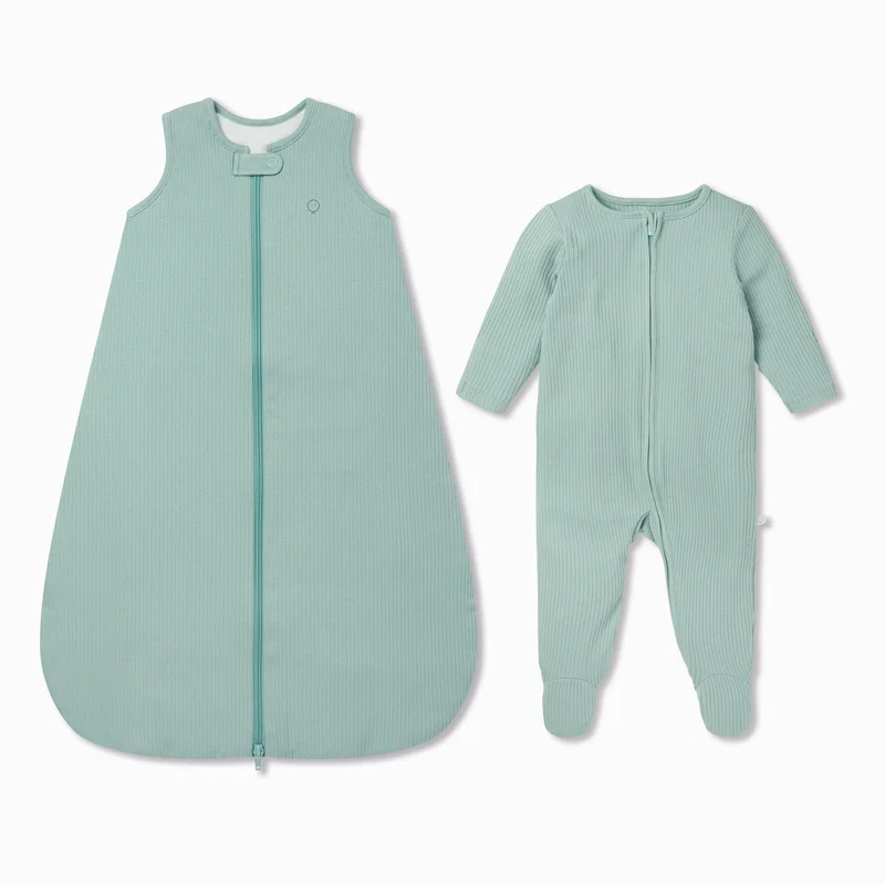 Image of Ribbed Front Opening Bedtime Set 1.5 TOG