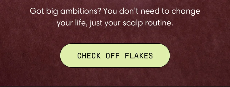 Got big ambitions? You don’t need to change your&nbsp;life, just your scalp routine. | CHECK OFF FLAKES