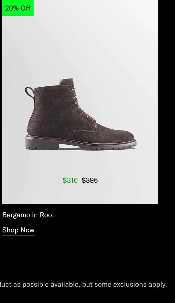 Bergamo in Root. Shop Now *20-70% off sitewide. We try to make as much product as possible available, but some exclusions apply.