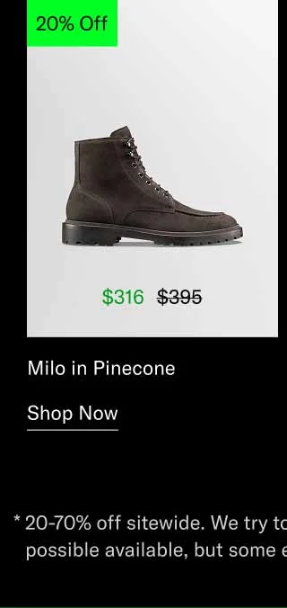Milo in Pinecone. Shop Now