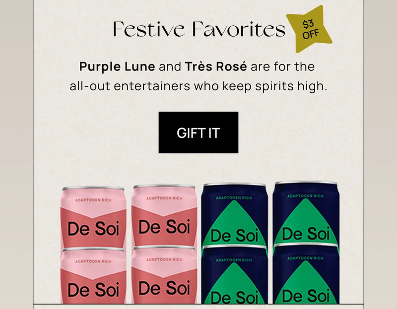 Festive Favorites | $3 off | Purple Lune and Très Rosé are for the  all-out entertainers who keep spirits high. | gift it |