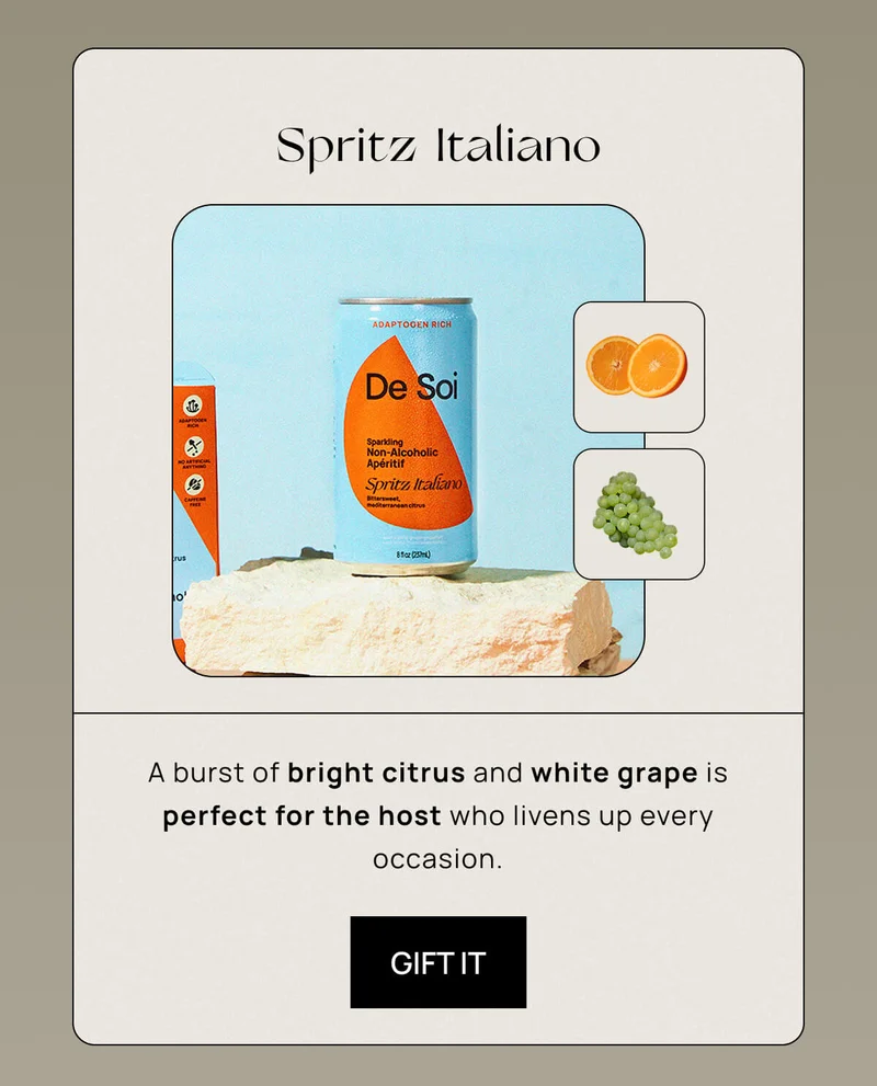 Spritz Italiano | A burst of bright citrus and white grape is perfect for the host who livens up every occasion.  | Gift It