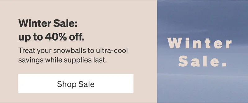 Winter Sale: up to 40% off.