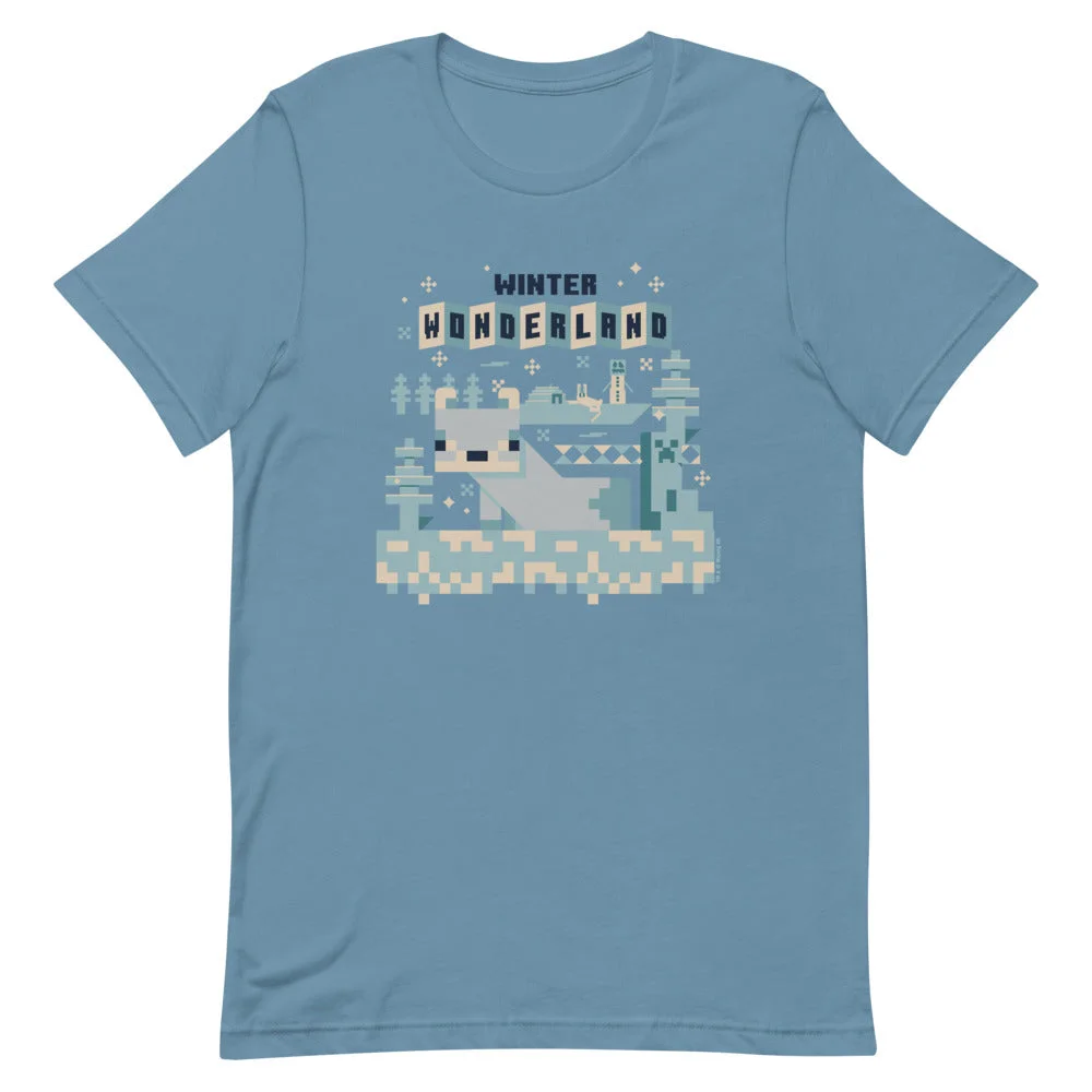 Image of Minecraft Winter Wonderland Adult T-Shirt