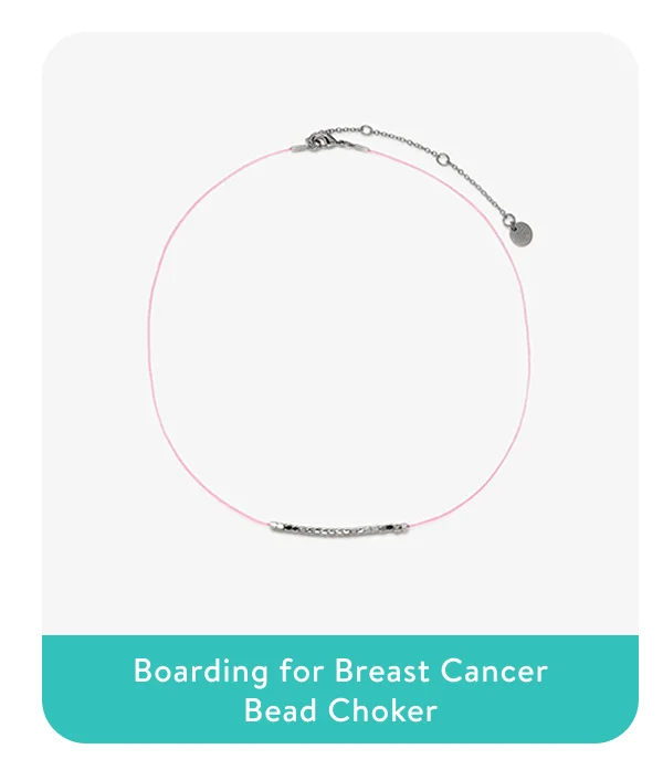 Boarding for Breast Cancer Bead Choker