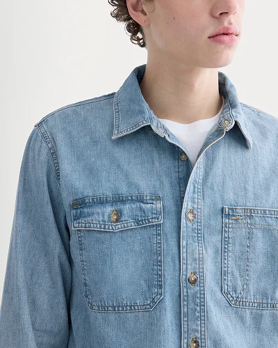 Image | Denim Utility Shirt | Light Indigo