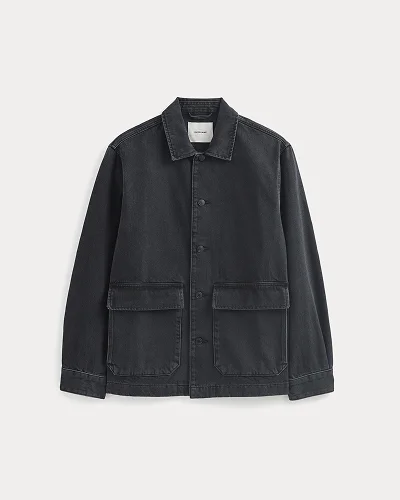 Image | Denim Shacket | Washed Black