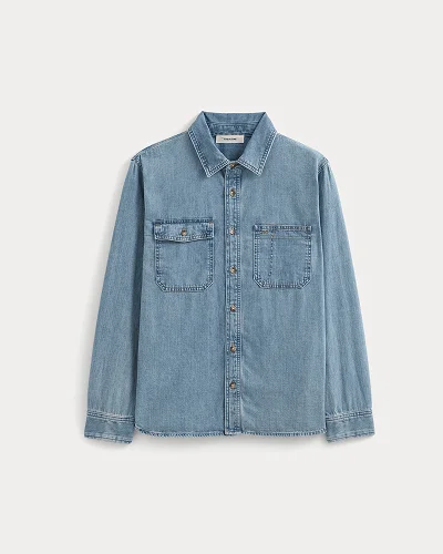 Image | Denim Utility Shirt | Light Indigo