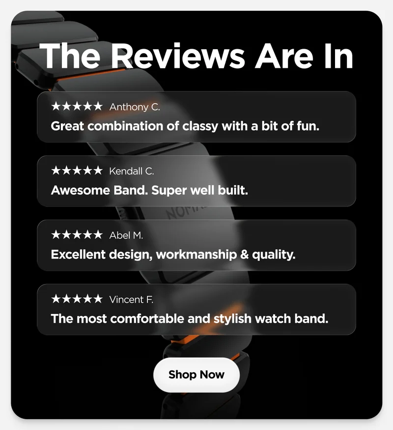 The Reviews Are In. Great combination of classy with a bit of fun. Awesome Band. Super well built. Excellent design, worksmanship & quality. The most comfortable and stylish watch band. Shop Now.