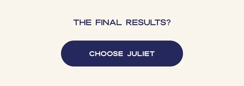 The final results? | CHOOSE JULIET