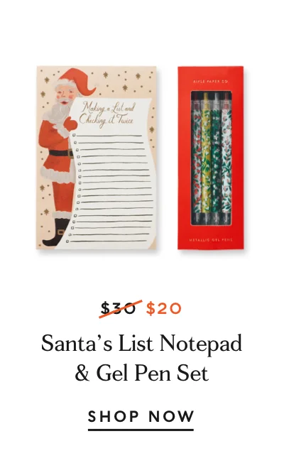 Santa's List Notepad & Gel Pen Set