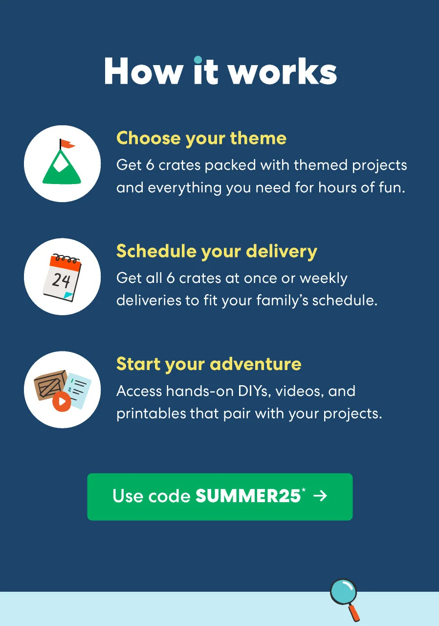 How it works | Choose from 8 themes based on your child's age and interest.