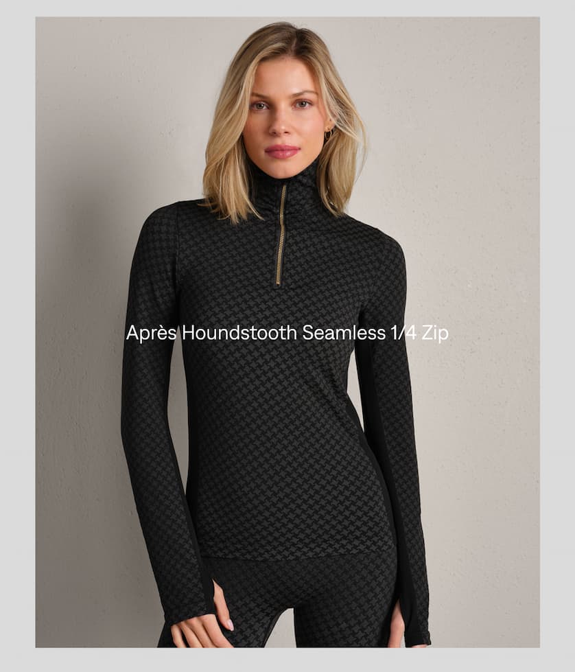 Apres Houndstooth Seamless 1/4 Zip