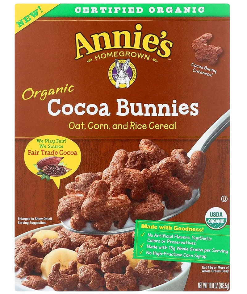 Image of Annie's Homegrown Cocoa Bunnies Oat With Corn & Rice Cereal