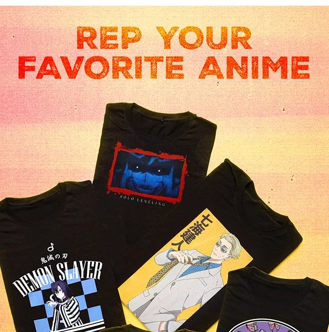 Rep Your Favorite Anime. Shop Now