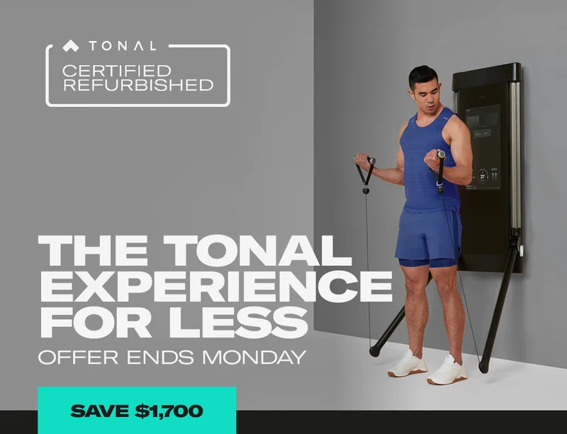The Tonal experience for less. Offer ends Monday. Save $1,700