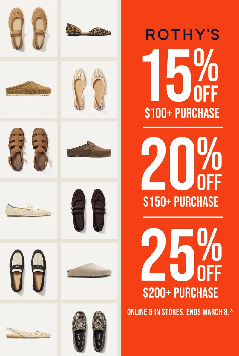 ENDS MARCH 8 ADD MORE & SCORE* 15% OFF $100+ PURCHASE 20% OFF $150+ PURCHASE 25% OFF $200+ PURCHASE Online & in stores SHOP NOW