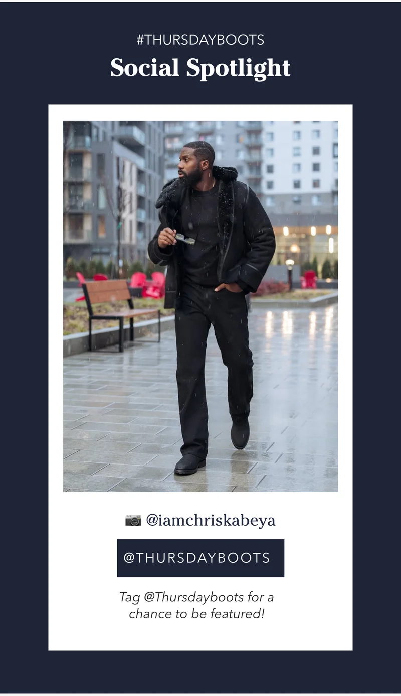Follow us @Thursdayboots