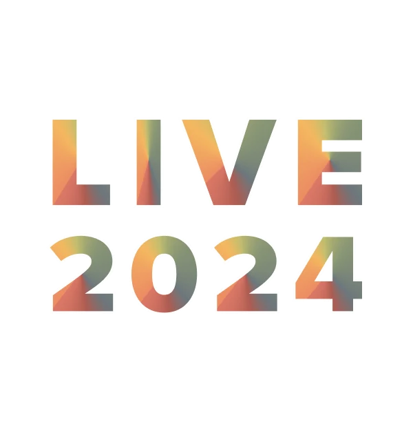 A logo that says 'Live 2024'